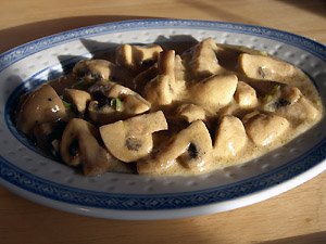 Champignons in Kokossauce