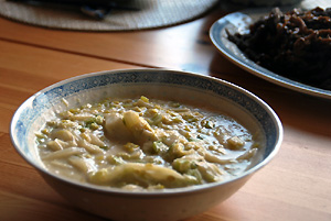 Kohl in Rahmsauce