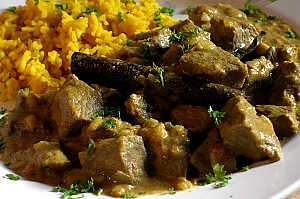 Lamm mit gebratenen Gewürzen