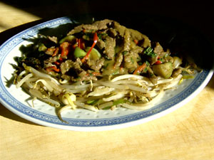 Grünes Rindfleischcurry