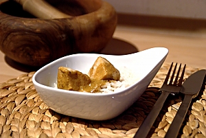 Hähnchen in Kokosmilch