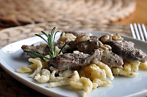 Spätzle mit Entenbrust